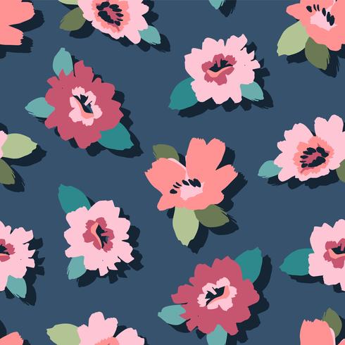 Abstraktes nahtloses mit Blumenmuster. Vektordesign für verschiedene surfases. vektor