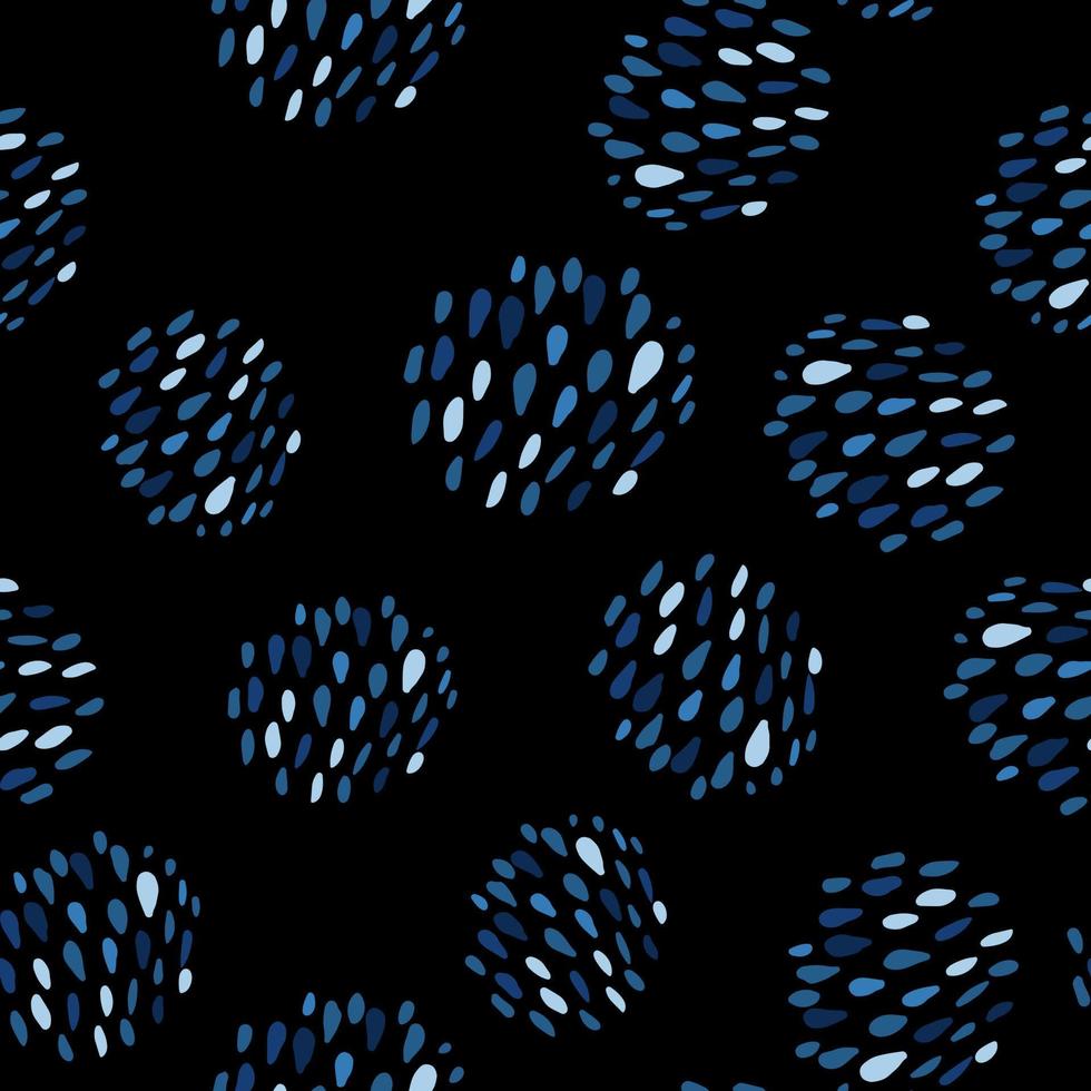 handritade prickar sömlösa mönster abstrakta cirkelformer vektor
