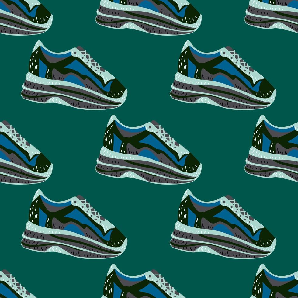 sneakers seamless mönster. bakgrund av clothing.vector illustration. vektor