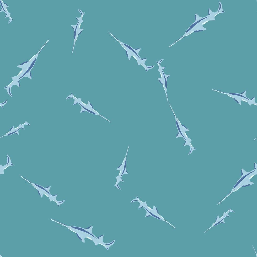 sah Hai nahtloses Muster im skandinavischen Stil. Meerestiere Hintergrund. vektorillustration für kinder lustiges textil. vektor