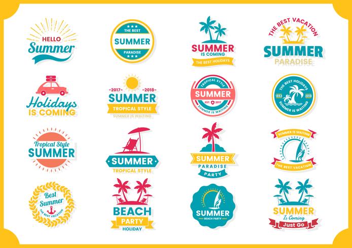 Sommar Retro Vector för banner