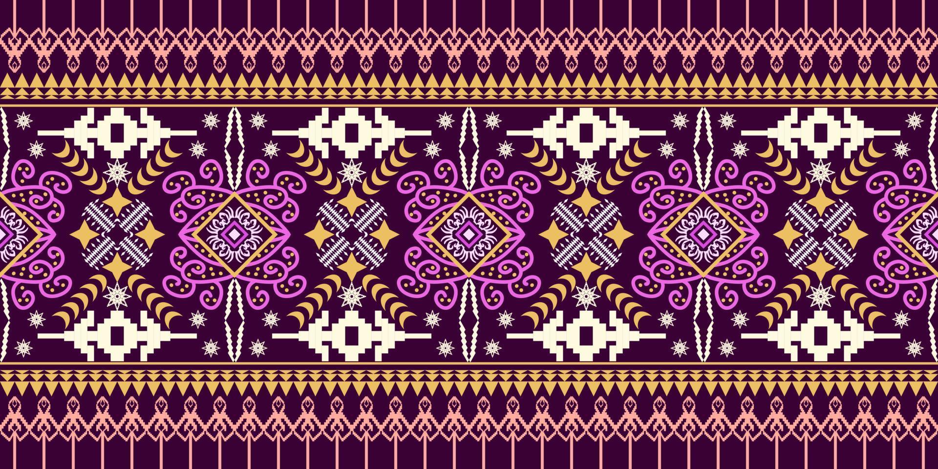 geometrische ethnische orientalische traditionelle pattern.figur stammesstickerei style.design für tapete, kleidung, verpackung, stoff, vektorillustration vektor