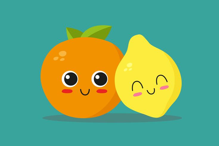 Apelsin och citron vektor