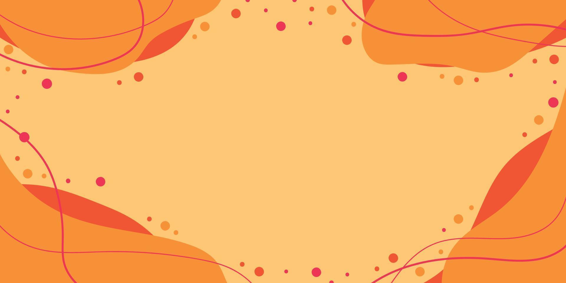 einfacher abstrakter orangefarbener Banner-Hintergrundvektor vektor