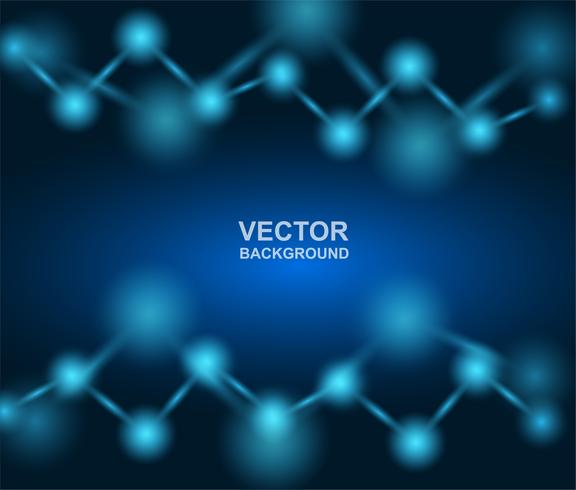 Abstract.molecules Design. Atome. Medizinischer oder wissenschaftlicher Hintergrund. Molekülstruktur mit blauen kugelförmigen Partikeln. Vektor-illustration vektor