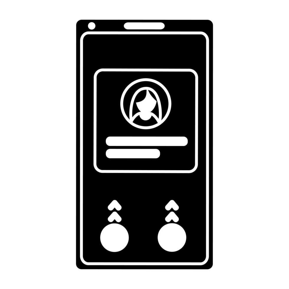 Glyph-Handy-Symbol. Smartphone-Symbol. einfache Vektorillustration isoliert vektor