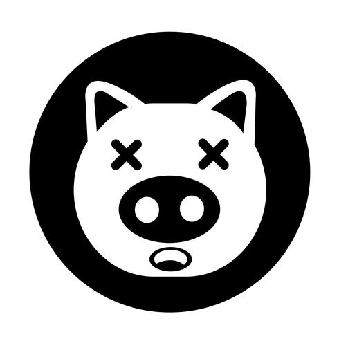 Süße Schwein-Symbol vektor