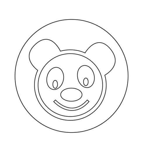 Niedliche Panda-Ikone vektor