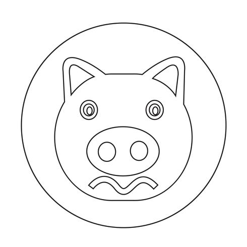 Süße Schwein-Symbol vektor