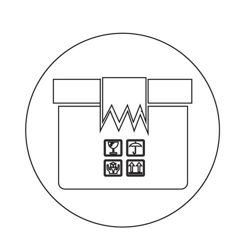 Box-Paket-Symbol vektor