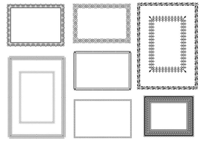 Zertifikat-Vektorrahmenpaket vektor