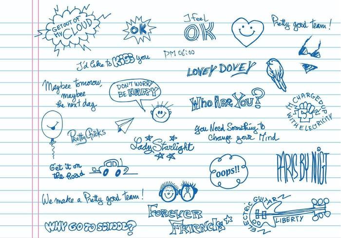 Handschriftliche Doodle Vector Pack