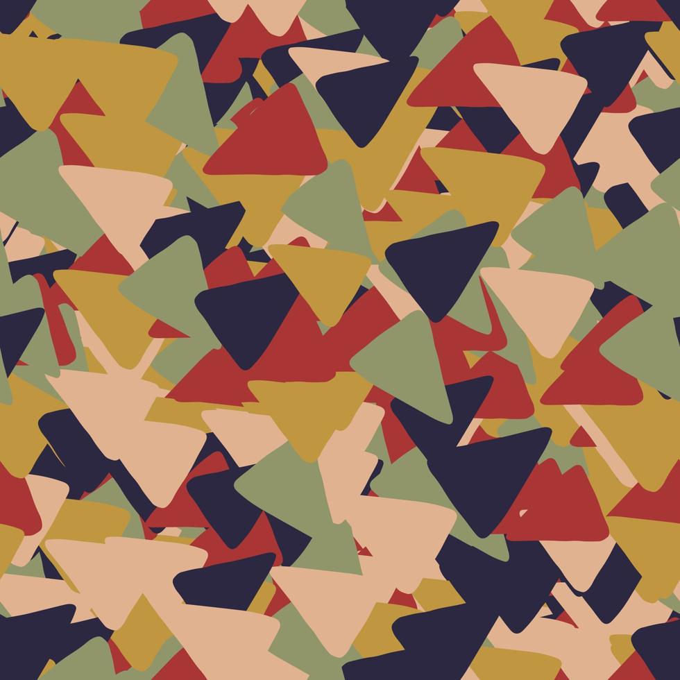 abstrakter geometrischer Hintergrund mit bunten Dreiecken auf nahtlosem Muster. vektor