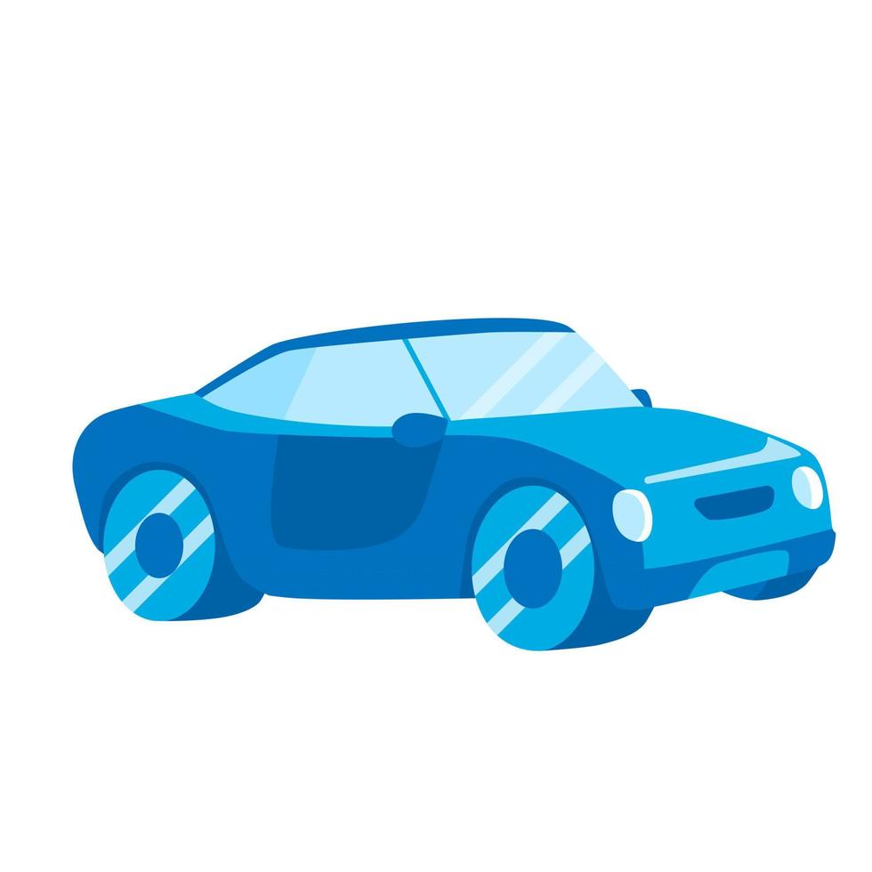 blaues Auto-Symbol in einem flachen Design. Fahrzeug-Logo. isolierte Vektorillustration vektor