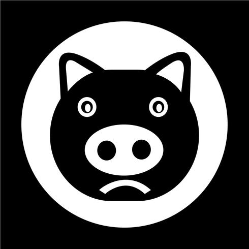 Süße Schwein-Symbol vektor