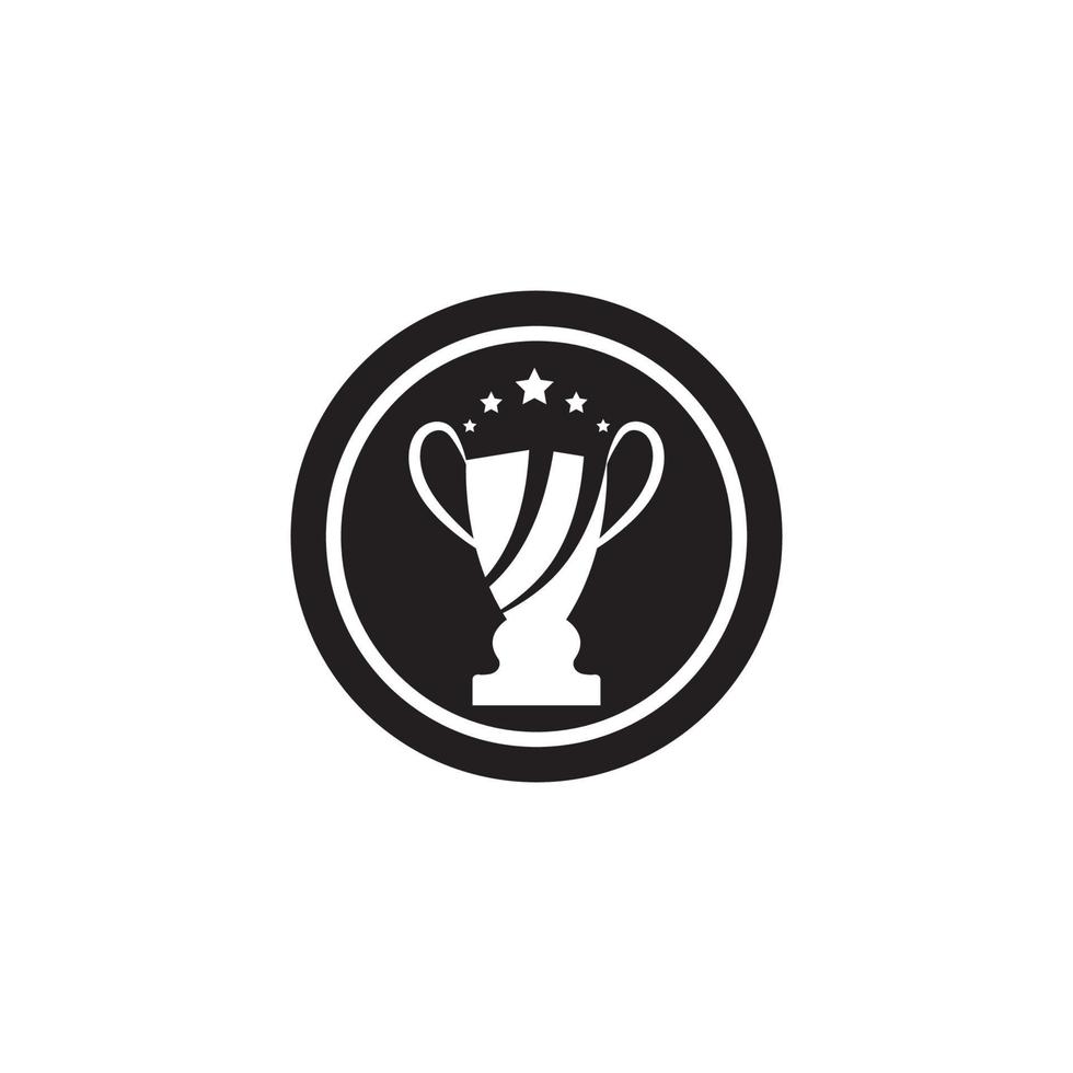 Trophäen-Vektor-Logo-Symbol.Champions-Trophäen-Logo-Symbol für Gewinner-Award-Logo-Vorlage vektor