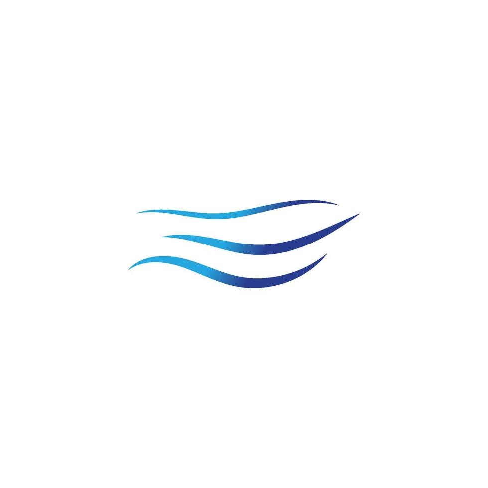 Wasserwellen-Logo-Design-Vorlage vektor