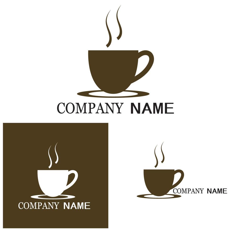 Kaffeetasse Logo Vorlage Vektor Icon Design