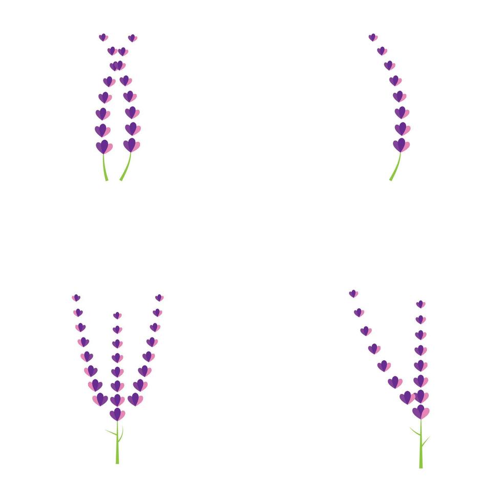 färsk lavendel blomma logotyp vektor platt design