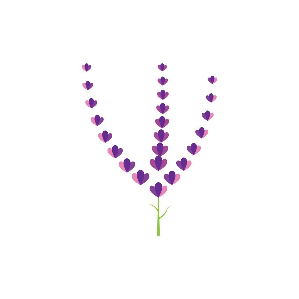 färsk lavendel blomma logotyp vektor platt design