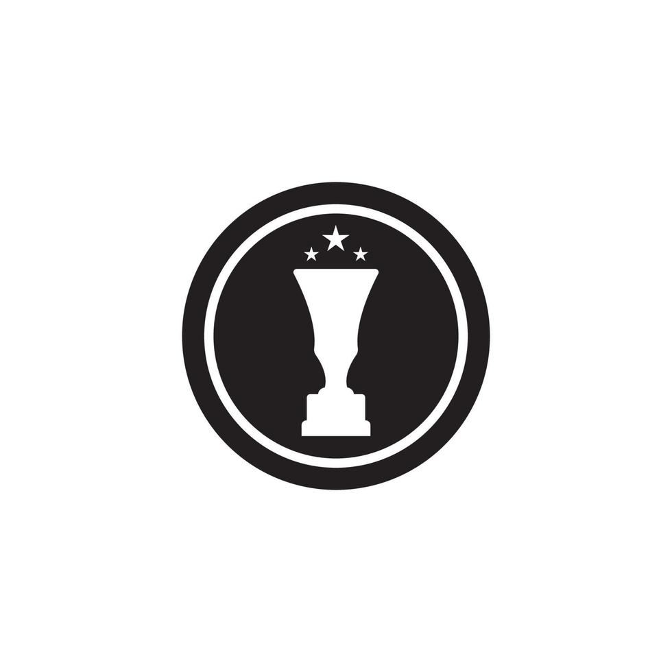 Trophäen-Vektor-Logo-Symbol.Champions-Trophäen-Logo-Symbol für Gewinner-Award-Logo-Vorlage vektor