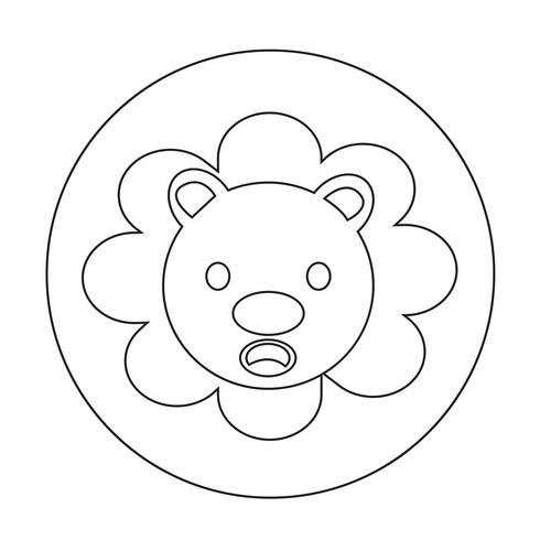 Süße Löwen-Symbol vektor