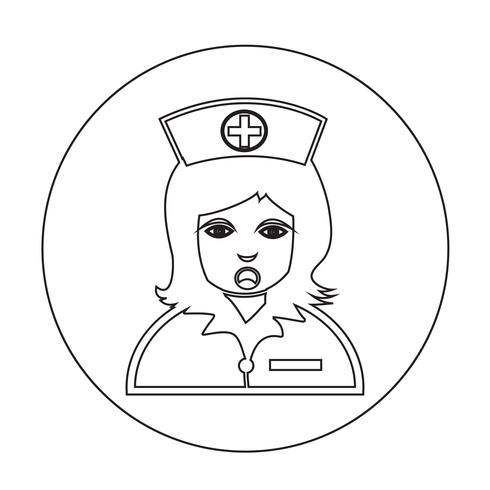 Krankenschwester-Symbol vektor