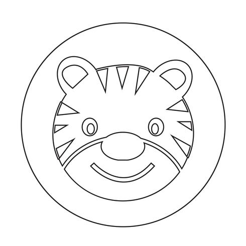 Tiger-Symbol vektor