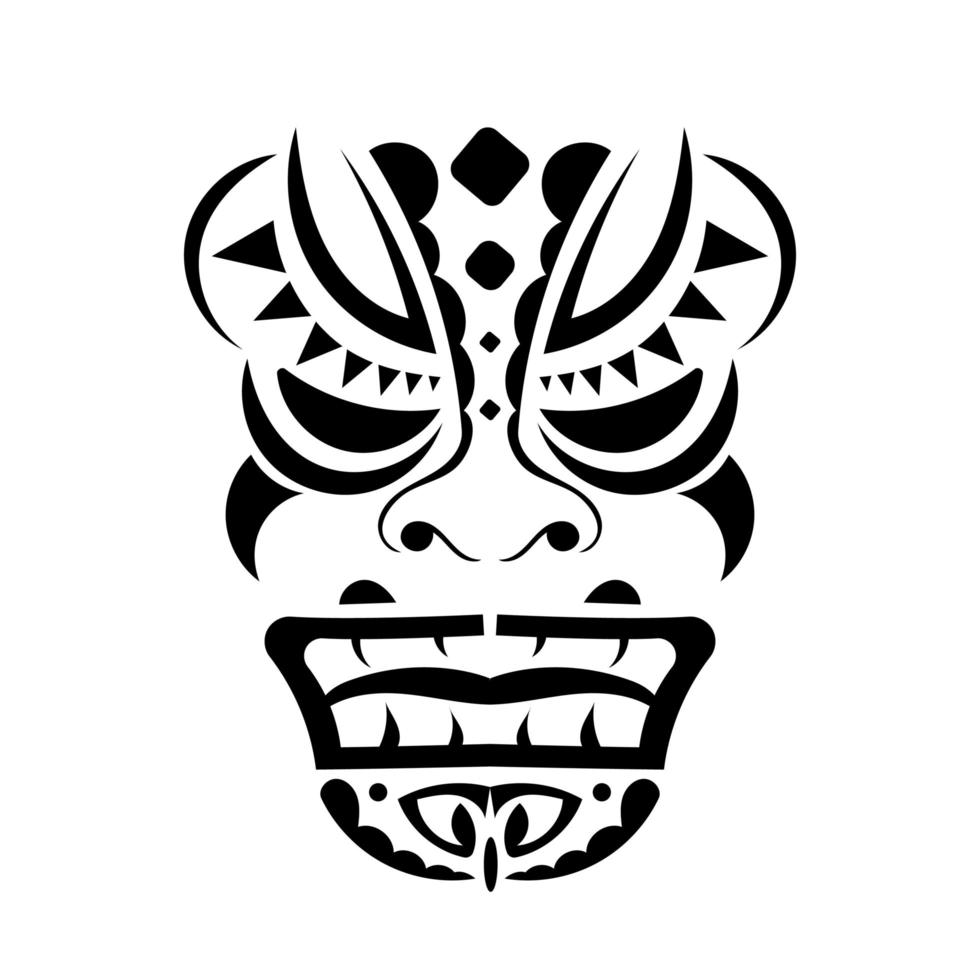 Totem-Vektor-Design. dekor aus polynesien und hawaii, hintergrund der stammesvolkskunst. Vektor