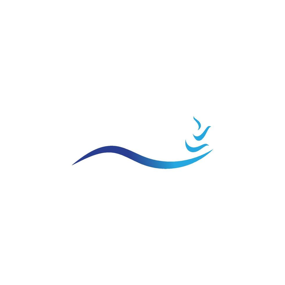 Wasserwellen-Logo-Design-Vorlage vektor