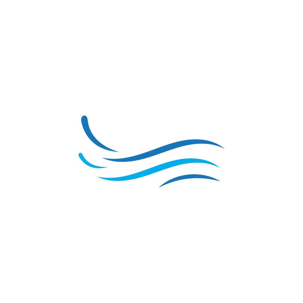 Wasserwellen-Logo-Design-Vorlage vektor