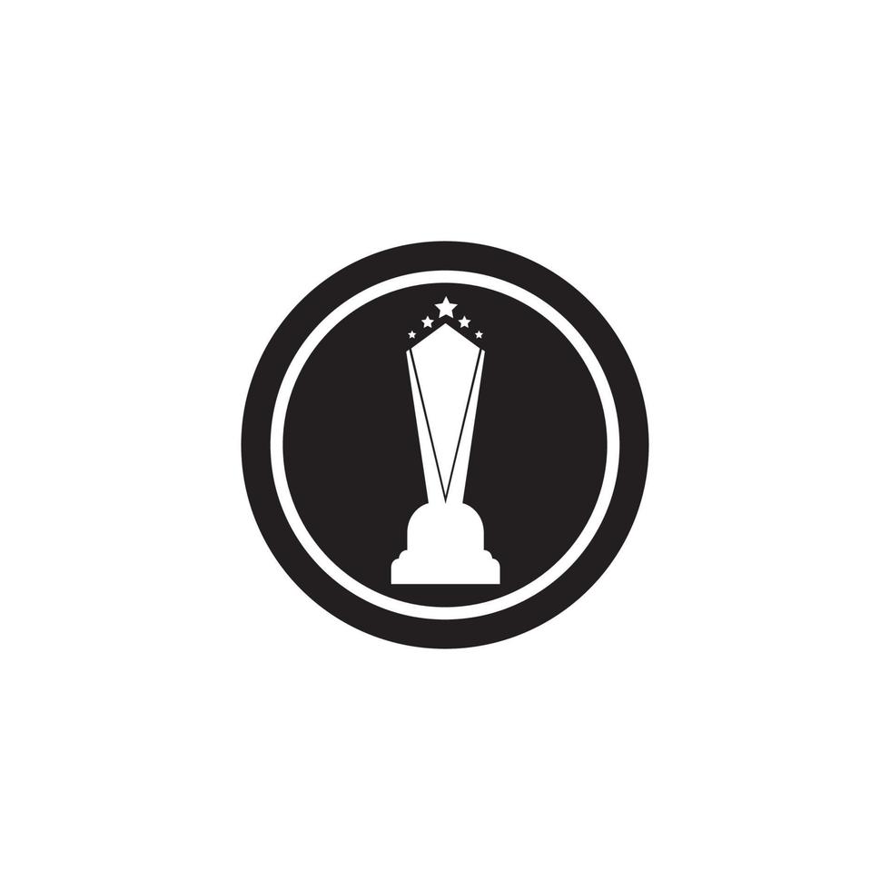 Trophäen-Vektor-Logo-Symbol.Champions-Trophäen-Logo-Symbol für Gewinner-Award-Logo-Vorlage vektor