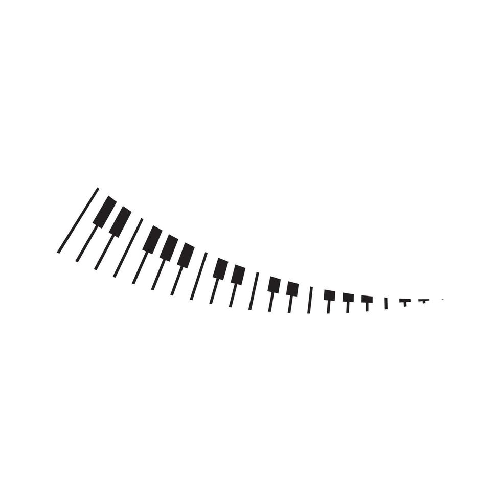 Klavier-Symbol Vektor-Ilustrationsvorlage vektor