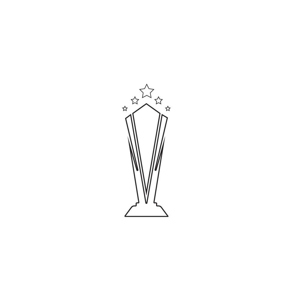 Trophäen-Vektor-Logo-Symbol.Champions-Trophäen-Logo-Symbol für Gewinner-Award-Logo-Vorlage vektor