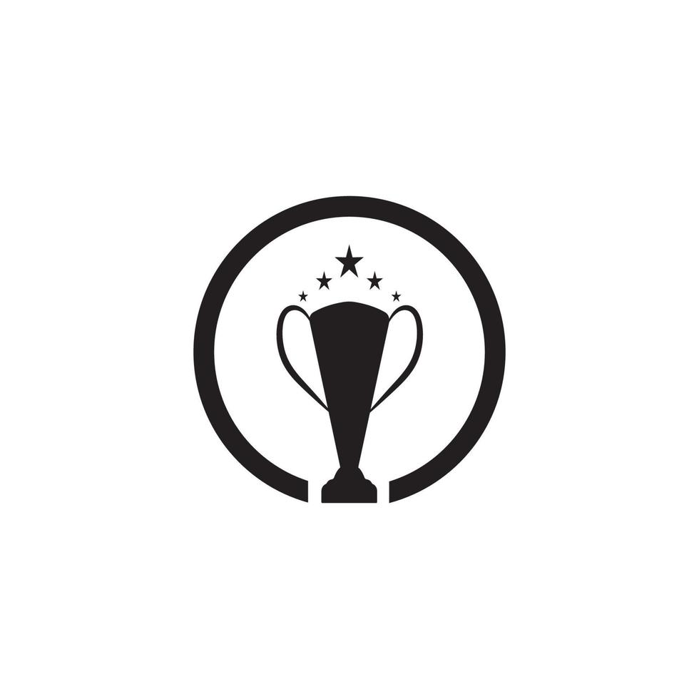 Trophäen-Vektor-Logo-Symbol.Champions-Trophäen-Logo-Symbol für Gewinner-Award-Logo-Vorlage vektor