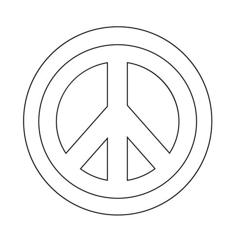 Hippie-Friedenssymbol-Symbol vektor
