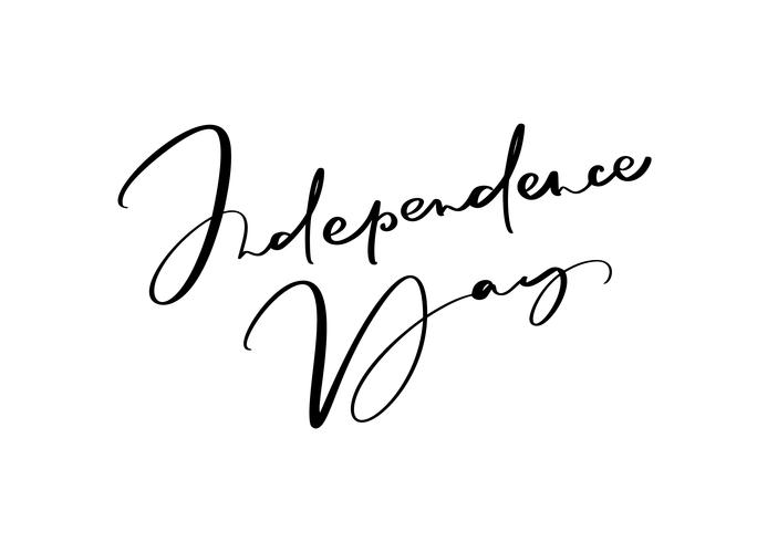 Hand gezeichneter Vektorbeschriftungstext Unabhängigkeitstag. Illustrationskalligraphie-Phrasendesign für Grußkarte, Plakat, T-Shirt vektor