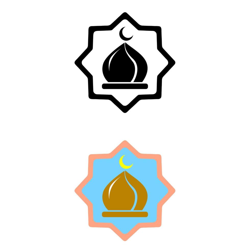 islamiska ikoner, använd för religionsevenemang eller webbplats vektor