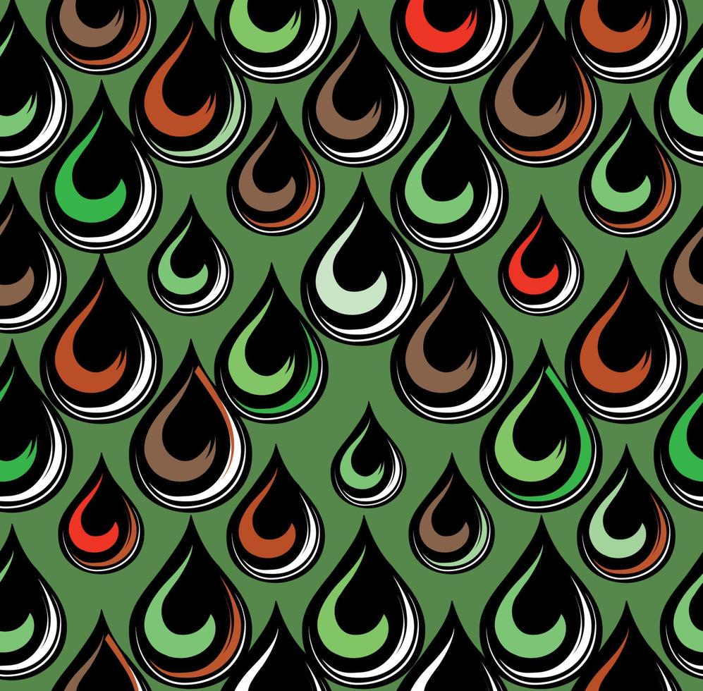 Wassertropfen nahtlose Muster. geometrischer abstrakter Hintergrund mit Tröpfchen. stylische funky Wassertropfen organische Formtextur. vektor