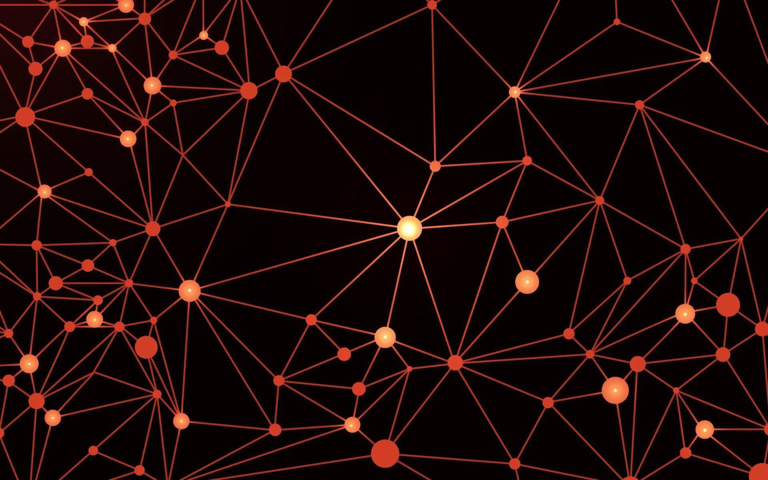 svart röd abstrakt plexus linje bakgrund. geometriskt mönster med molekylär partikelstruktur. bionisk vetenskaplig design vektor