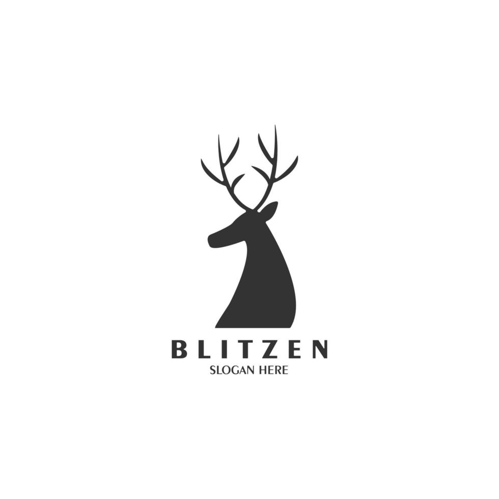 blitzen logotyp vintage illustration mall vektor design