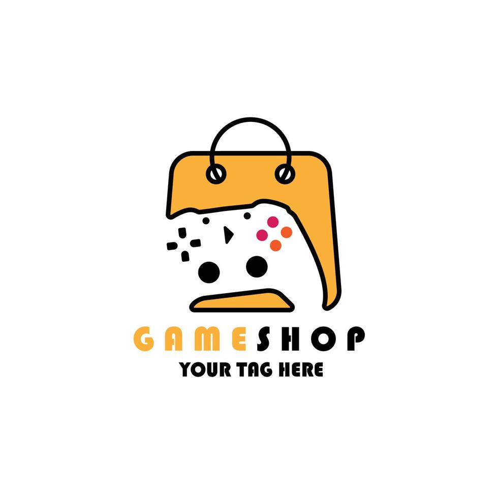 spel butik logotyp färg vektor illustration design