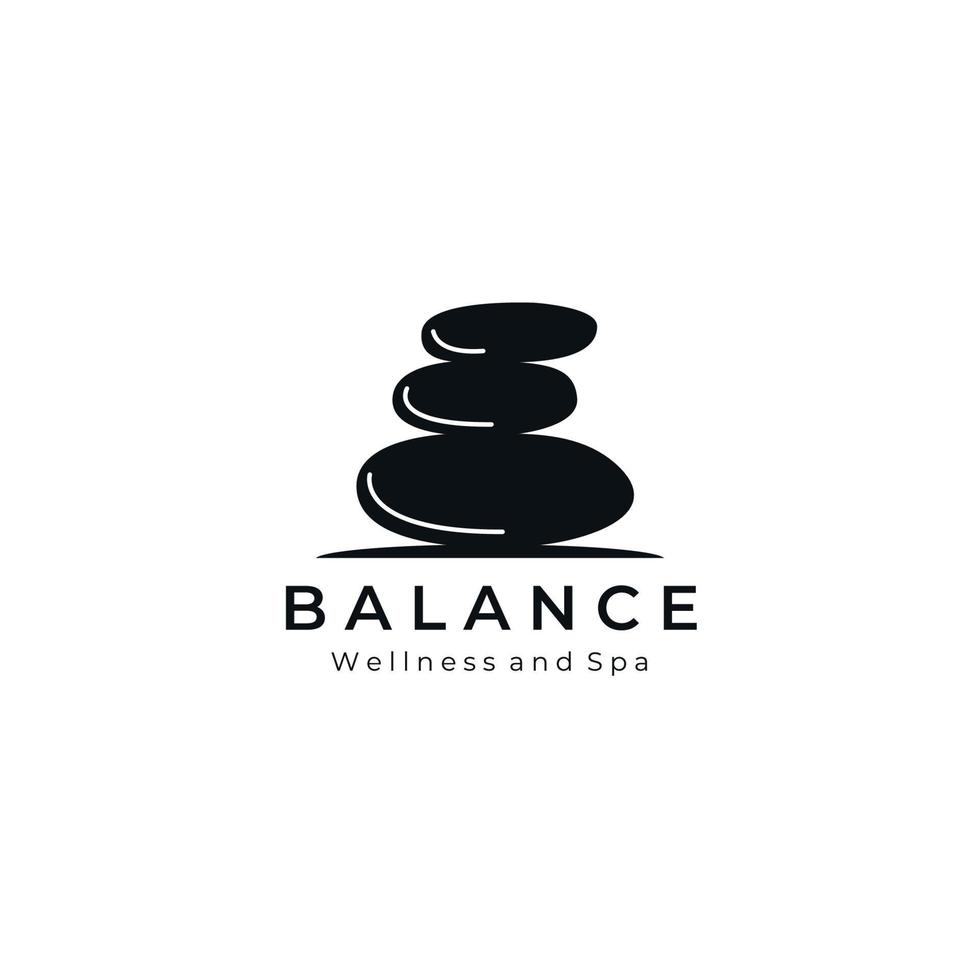 Balance-Stein-Vintage-Logo-Vektor-Illustration-Template-Design vektor