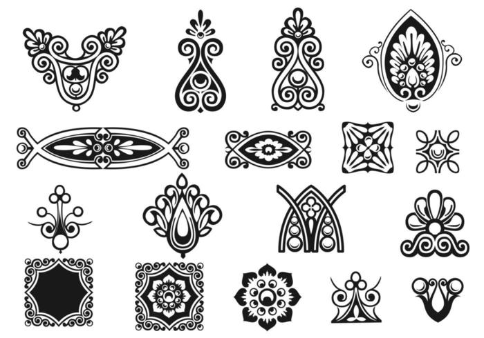 victorian ornament vector pack