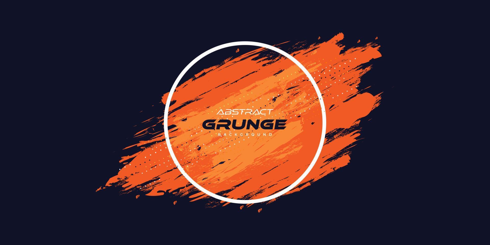 abstrakt blå och orange grunge bakgrund. penseldrag illustration för banderoll, affisch eller sport. repa och textur element för design vektor