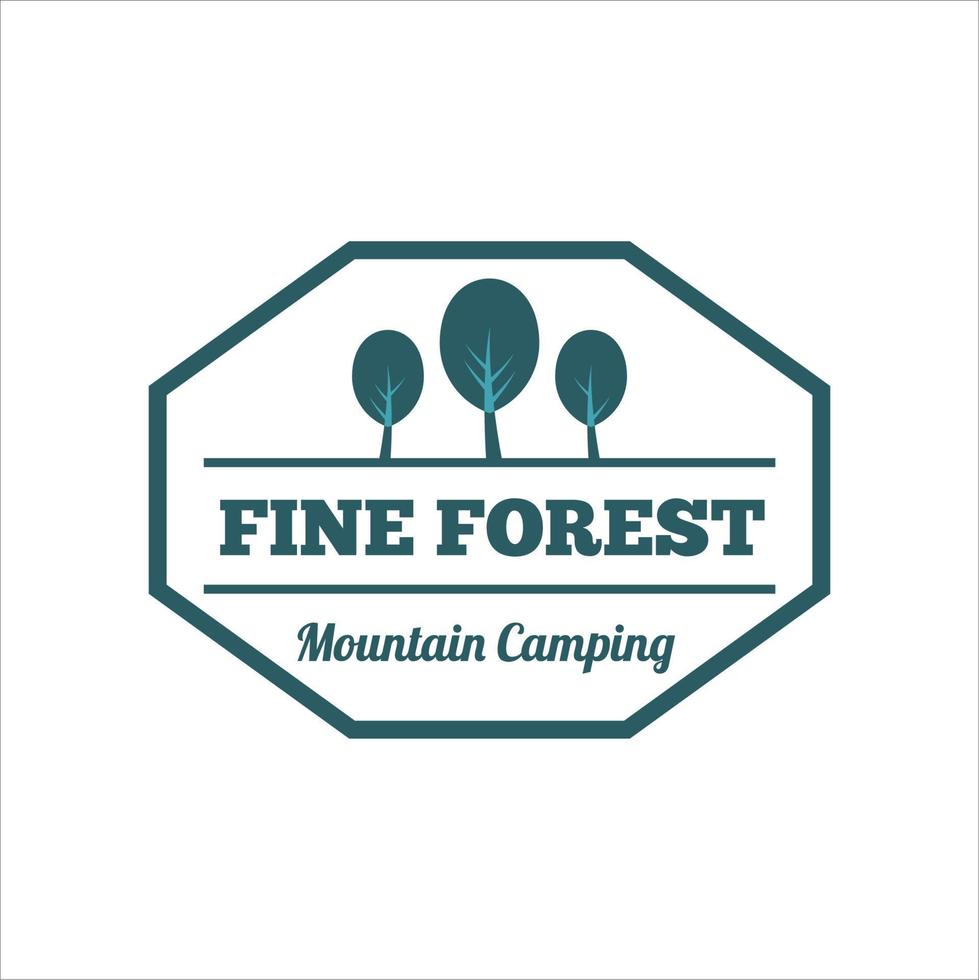 Logo-Illustration von Camping und Abenteuer in der Wildnis und in den Bergen vektor