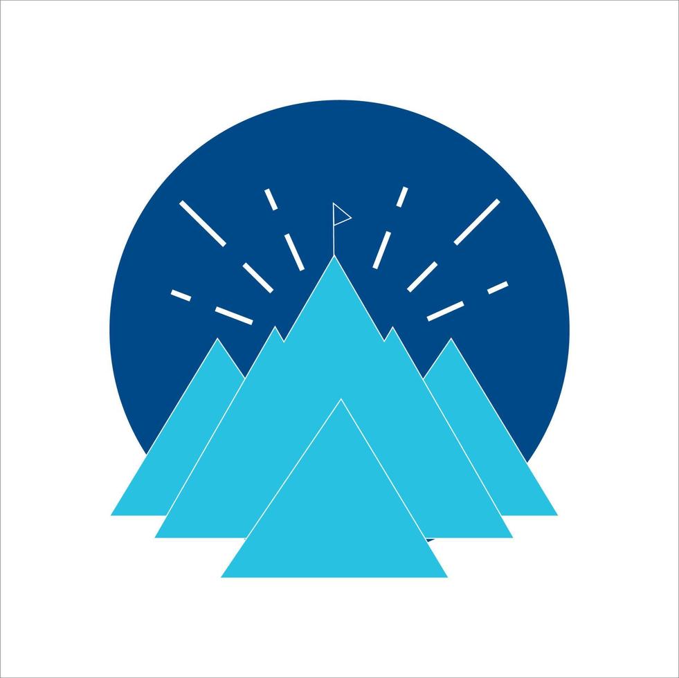 einfaches Logo Outdoor-Abenteuer und Expeditionen in Bergen, Wäldern und Natur vektor
