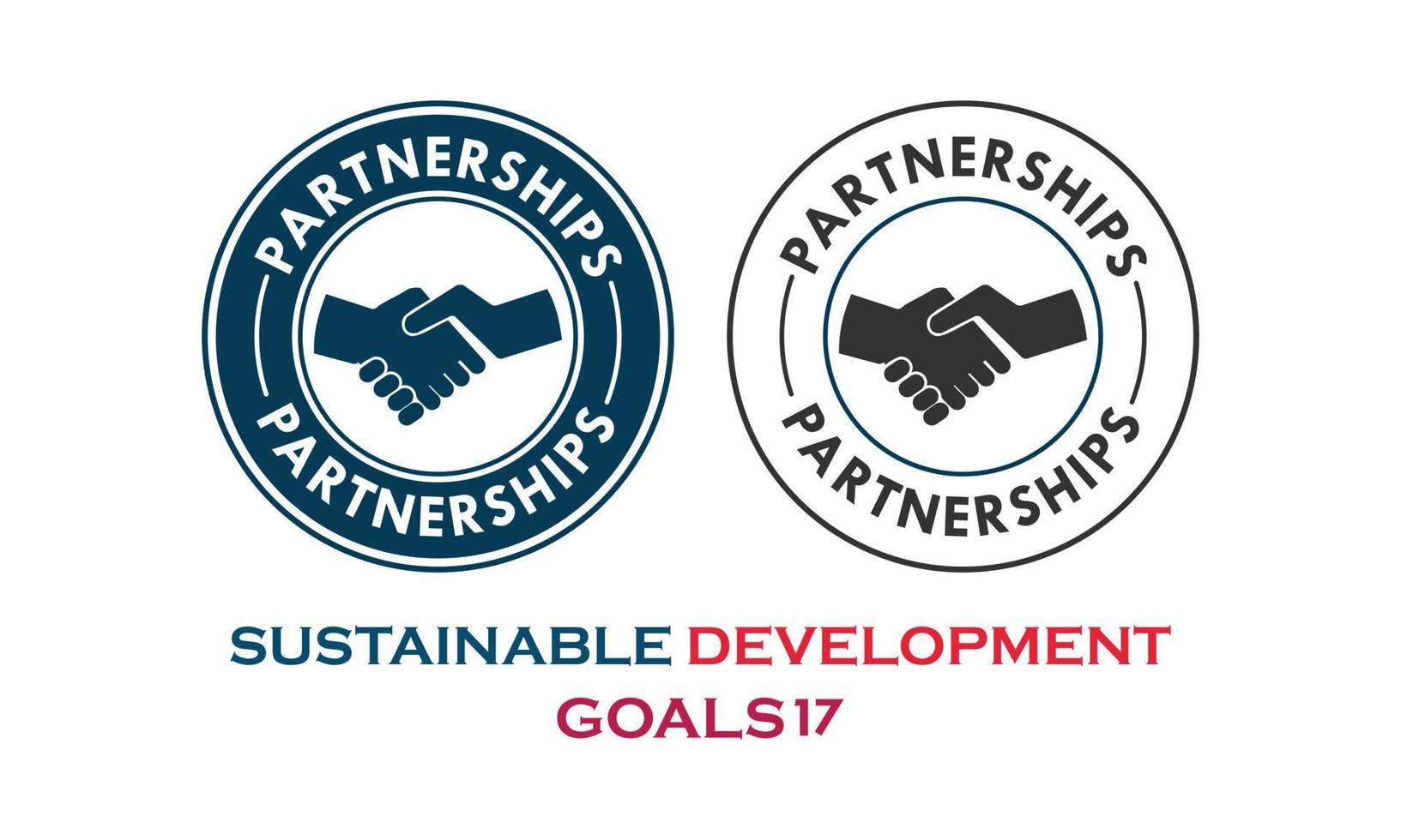 Ziele für nachhaltige Entwicklung, Punkt Partnerschaften vektor