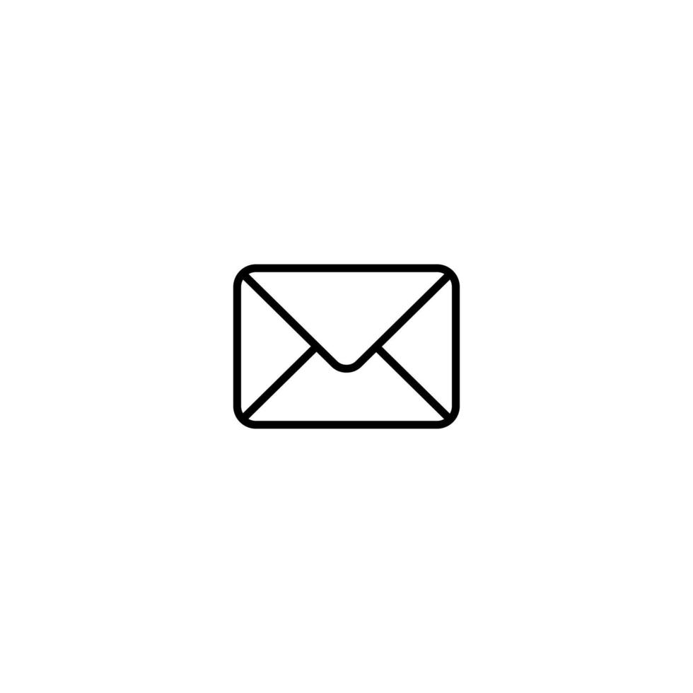 e-postikon vektor i linjestil. e-post, kuvert, meddelande tecken symbol