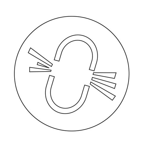 Unterbrochenes Verbindungssymbol vektor
